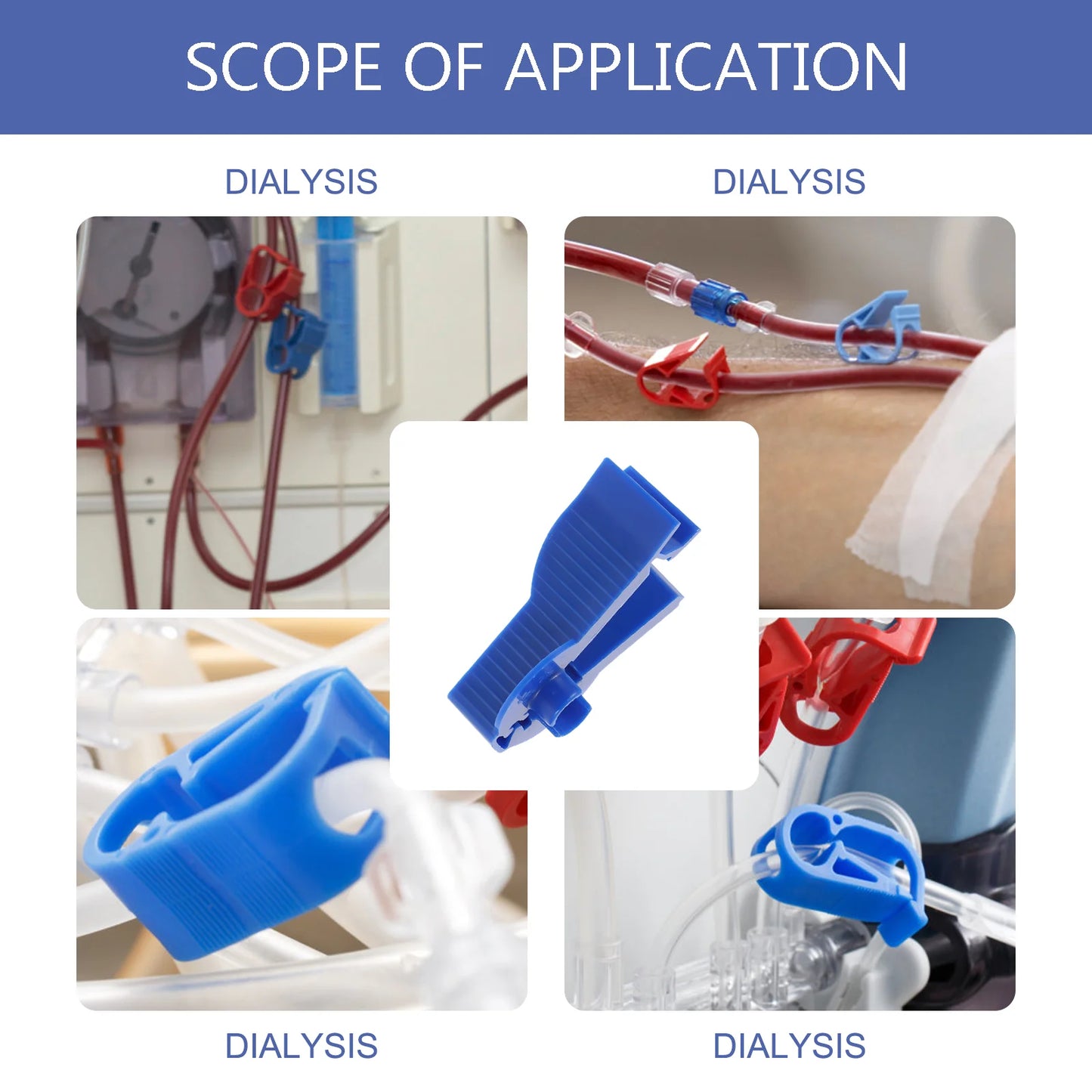 3 Pcs Permeable Pipe Clamp Peritoneal Dialysis Tube Control Clip Supply Abs Accessories Tubes Clamps Practical Clips