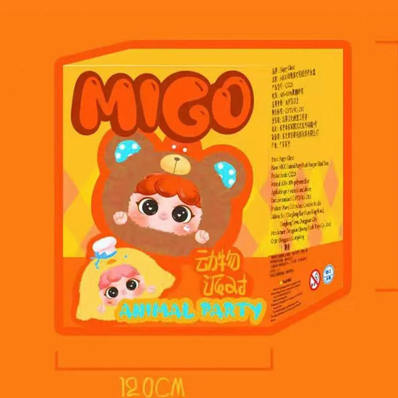 New Migo Animal Party Series Pendant Blind Box Cute Mystery Box Migo Toys Collectible Kawaii Models Ornament Kids Surprise Gifts