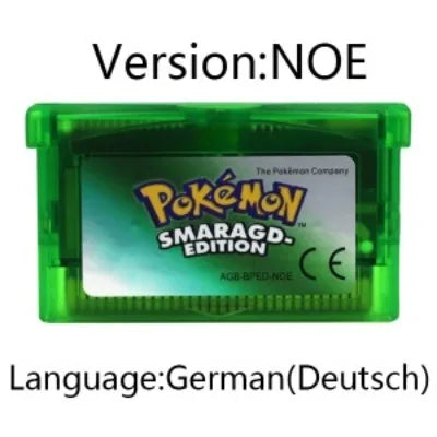 GBA Game 32 Bit Video Game Cartridge Console Card Pokemon Emerald Ruby FireRed LeafGreen Sapphire Multi-language for GBA/NDS