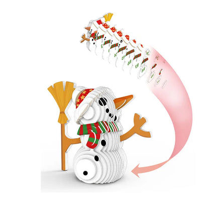 Cartoon 3D Paper Puzzle for Kids Santa Claus Educational Montessori Toys Funny DIY Manual Assembly Three-dimensional Model Toy