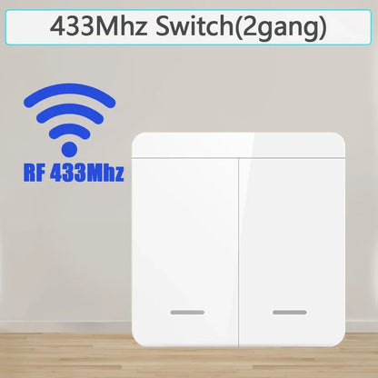 16A Tuya WiFi Smart Switch Wireless RF 433MHz Mini Relay Receiver 1/2/3 Gang Wall Panel Switch Alexa Google Home Voice Control