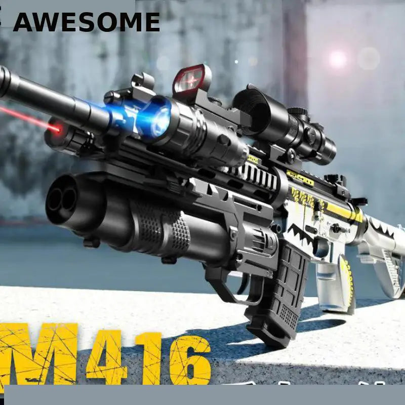 M416 Gel Gun Electric Soft Bullet Toy Gun Toy Air Rifle Gun Paintball Water Ball Gun Adults Boy Children Cs Shooting Fake Gun K6