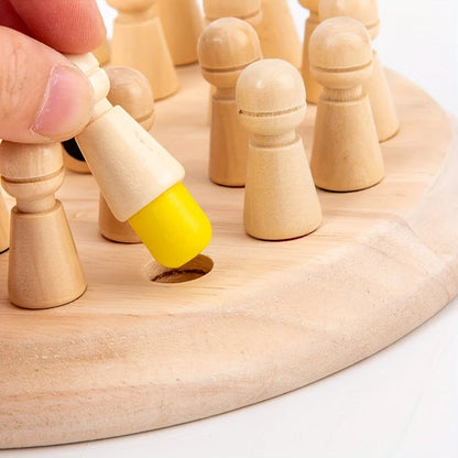 AIUAZA 1 set of wooden memory chess games, logic games, and brain teaser games, parent-child interaction toys, party toys