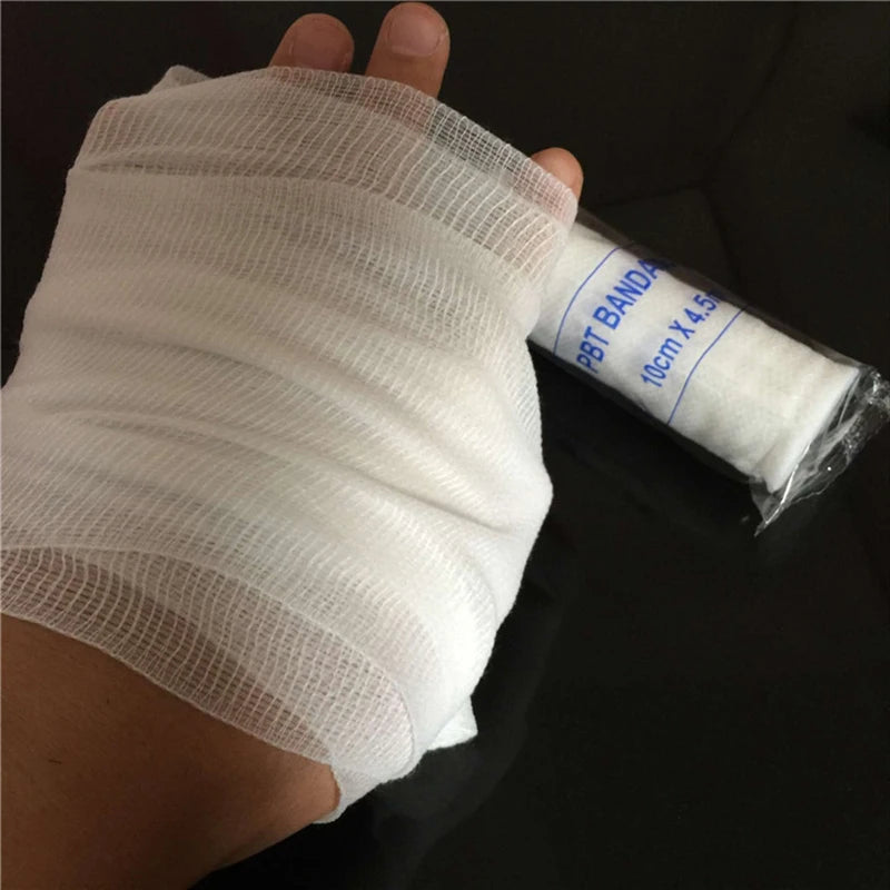 5-10 Rolls/Lot 10cmx4.5m PBT Elastic Bandage First Aid Kit Gauze Roll Wound Dressing Medical Nursing Emergency Care Bandage