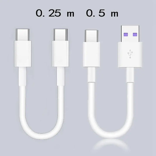0.25M/0.5M Type C USB Micro Data  Cable Fast Charging Short Portable Mini Cable Charge for Power Bank Mobile Phone Quick  Wire