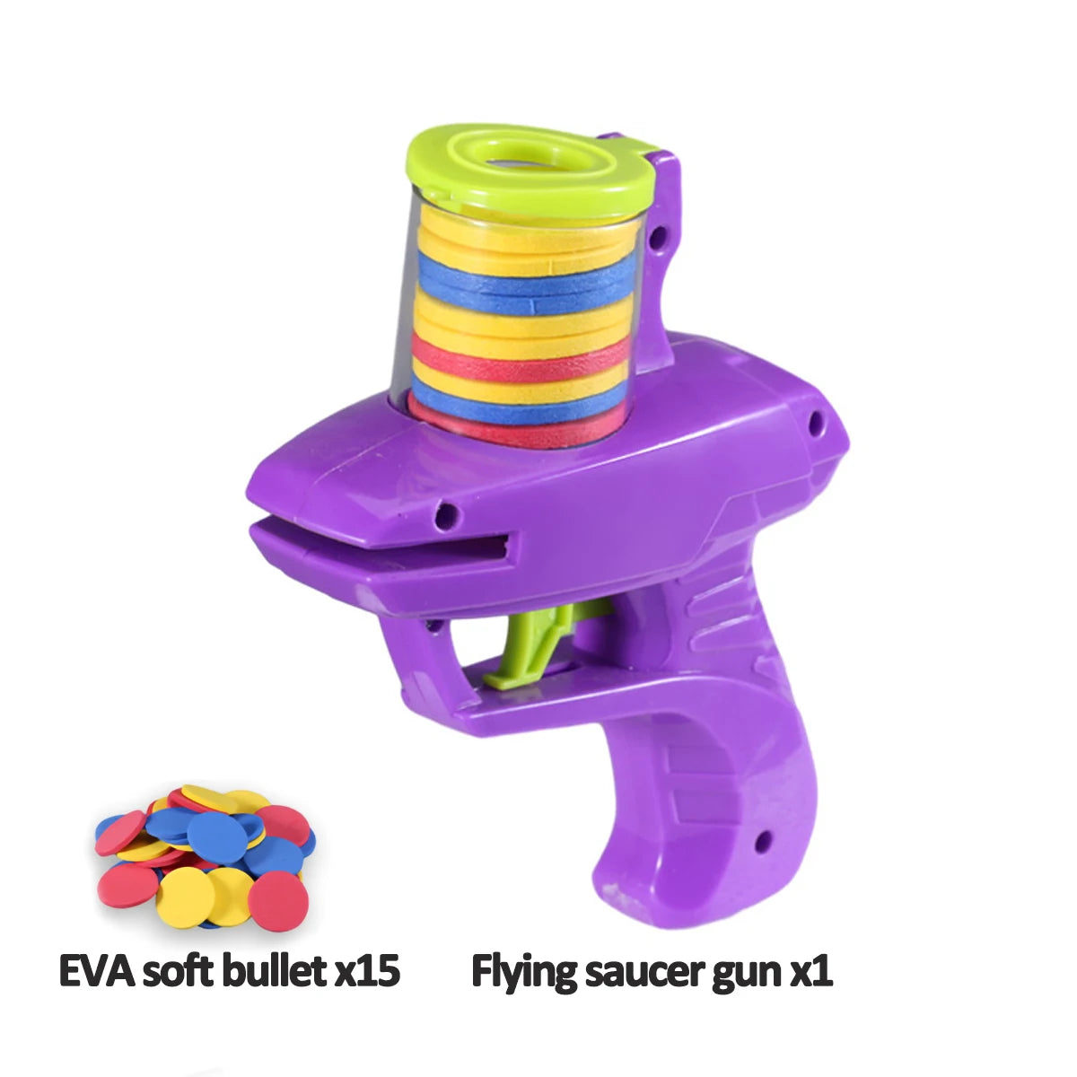 Mini Carrot Flying Disc Launcher Toy Gun Eva Battle Outdoor Multi Person Sports Soft Bullet Gun Safety Carrot Flying Saucer Gun