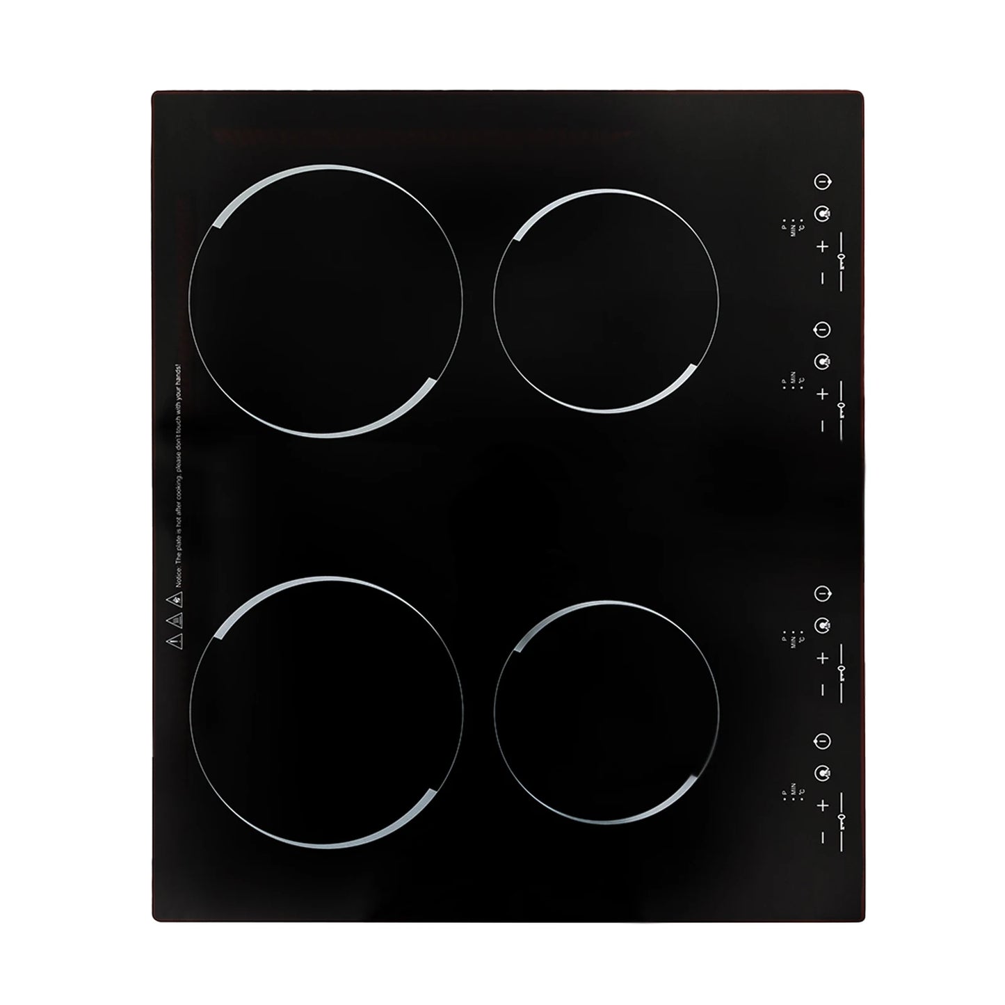 3000W Electric Ceramic Induction Cooktop with 4 Burners Countertop Built-in Ceramic Hobs Electric With Kid Safety Lock