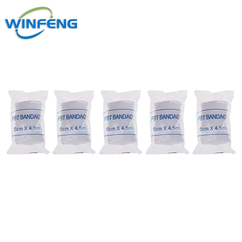 5Pcs Emergency PBT Elastic Bandages Medical Gauze First Aid Kit for Home Care Wound Dressing Nursing Survival Supplies