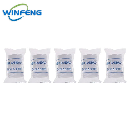 5Pcs Emergency PBT Elastic Bandages Medical Gauze First Aid Kit for Home Care Wound Dressing Nursing Survival Supplies