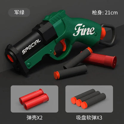 Shell Throwing Mini S686 Soft Bullet Launcher Toy Gun Airsoft Foam Bullet Blaster CS Outdoor Weapon Children Pistol