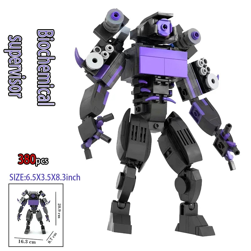 New Skibidi Toilet Weapon Titan TVMan Figure Building Block Toys For Boy Speakerman Bricks DIY Model Toy For Kid Adult Xmas Gift