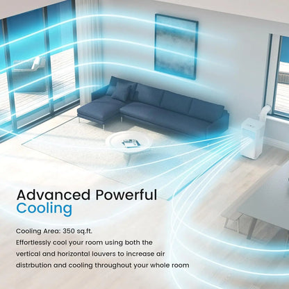 8000 BTU Portable Air Conditioners,Portable AC Cools up to 350 Sq.Ft,Room Air Conditioner with Remote Control,Dehumidifier