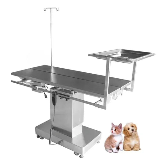V-Top Surgical Electric Veterinary Operation Table 304 Stainless Steel Pet Operating Table, Animal Surgery for Vet