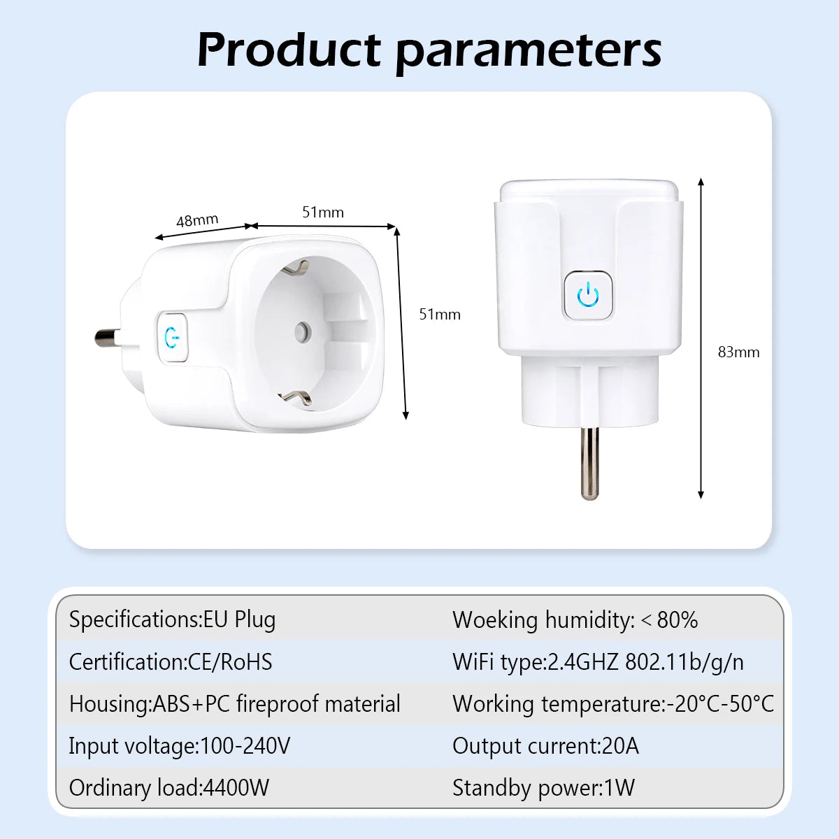 UNKAS EU Socket 16A/20A Wifi Plug Power Outlet Alexa Google Home For Tuya Smart Life APP Remote Voice Control