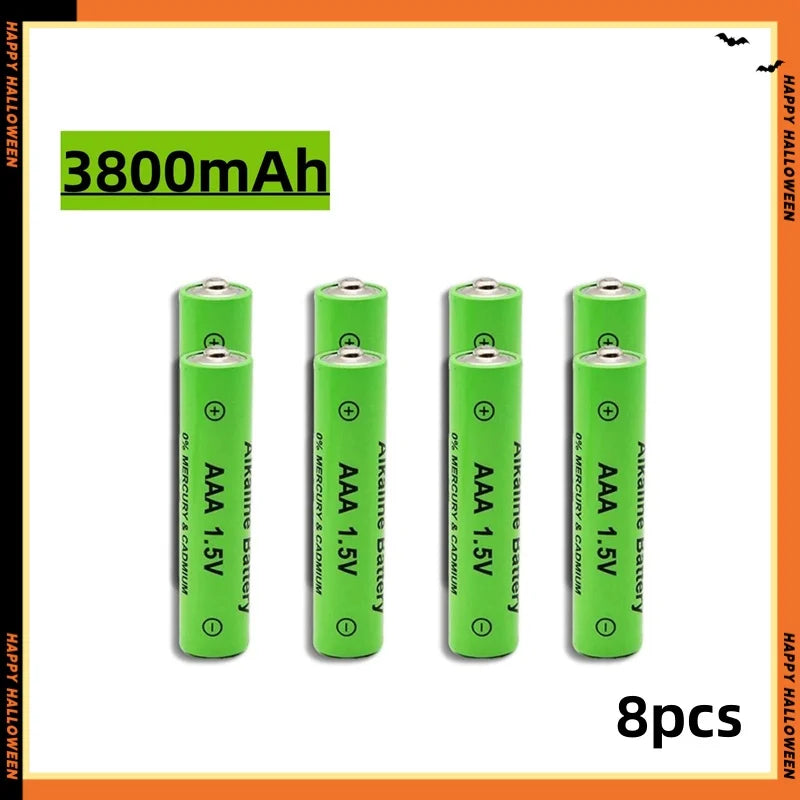 1.5V AAA Rechargeable Battery 3800mAh AAA Alkaline Battery for Flashlight Mouse Clock Remote Control etc + Charger