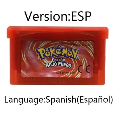 GBA Game 32 Bit Video Game Cartridge Console Card Pokemon Emerald Ruby FireRed LeafGreen Sapphire Multi-language for GBA/NDS