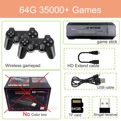 Game Stick X2 Plus Video Game Console 4K 40000 Games GD10 Plus Double Wireless Controller Gamestick Retro Games Consola