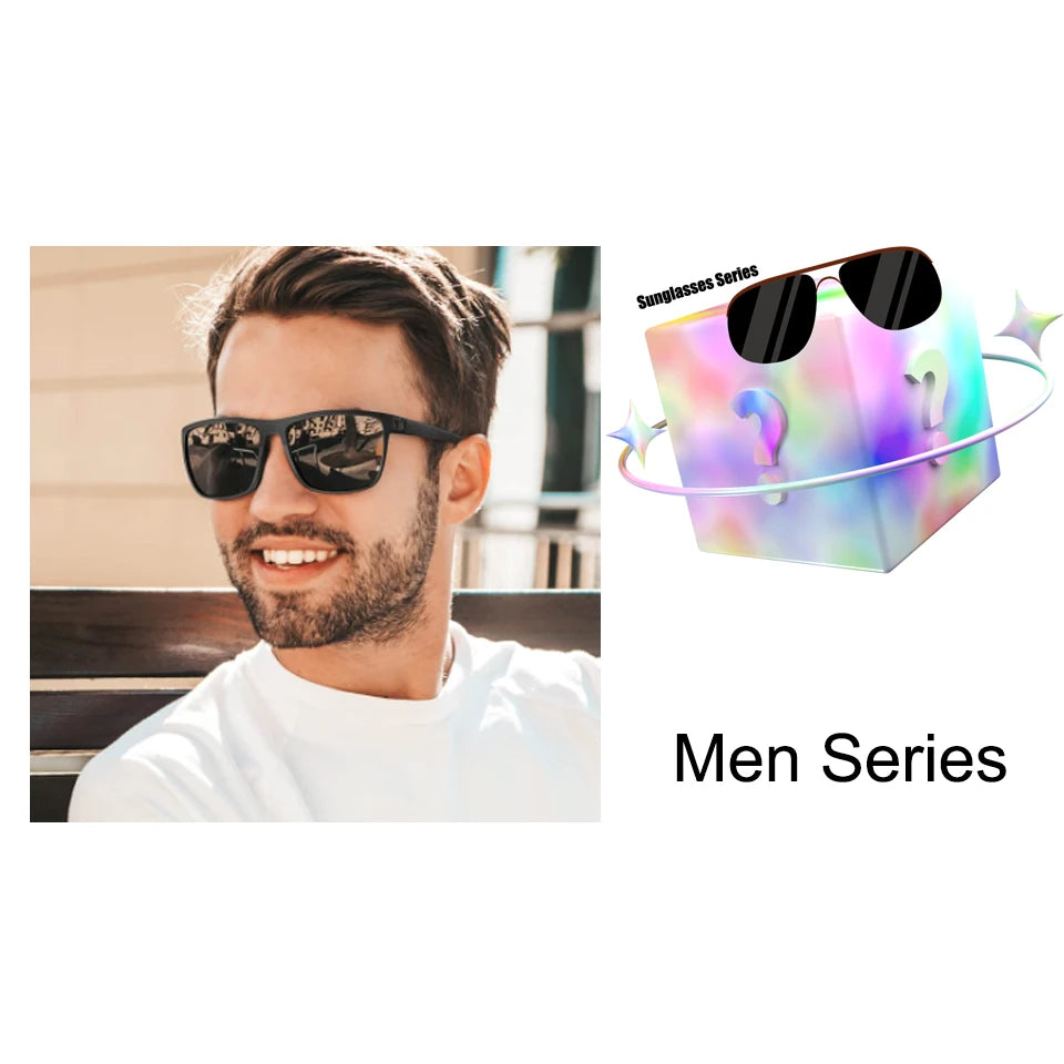 NONOR 1PC Sunglasses Mysterious Box for Men and Women Outdoor UV400 Sun Glasses for Cycling Driving Fishing