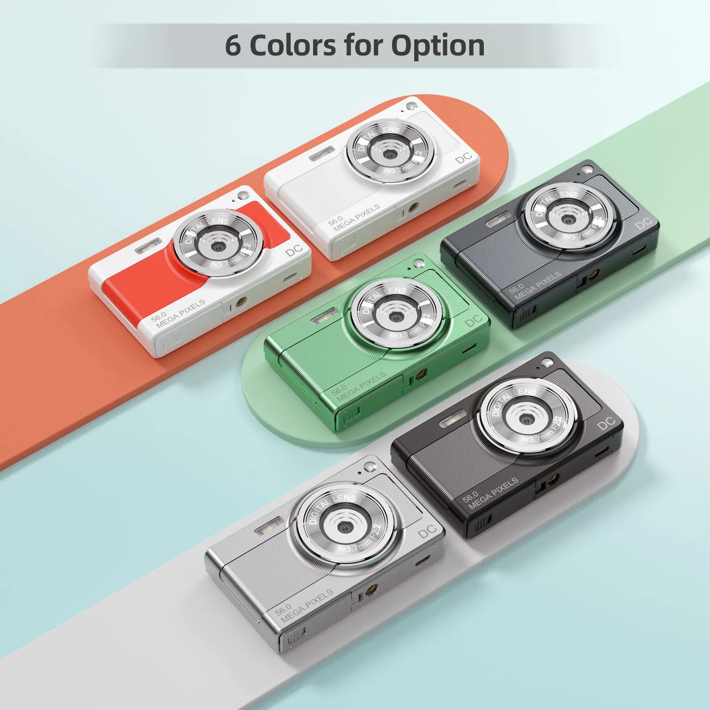 1080P Digital Camera Digital Video Camera Camcorder 56MP 2.88 Inch IPS Screen 8X Digital Zoom AF Christmas Gift for Kids Teens