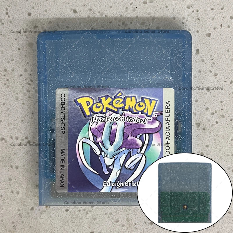 GBC Video Game Cartridge Console Card Pokemon Blue/Crystal/Green/Gold/Red/Silver/Yellow High Quality with Multi-language