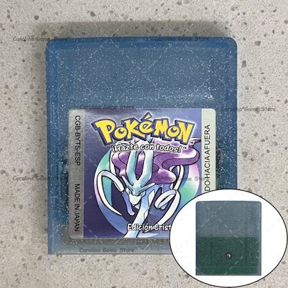 GBC Video Game Cartridge Console Card Pokemon Blue/Crystal/Green/Gold/Red/Silver/Yellow High Quality with Multi-language