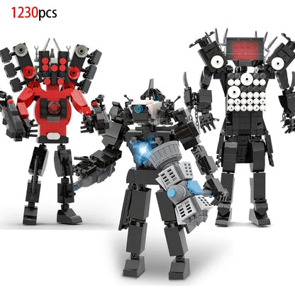 New Skibidi Toilet Weapon Titan TVMan Figure Building Block Toys For Boy Speakerman Bricks DIY Model Toy For Kid Adult Xmas Gift