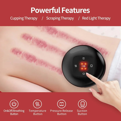 Electric Vacuum Cupping Massage Anti Cellulite Magnet Therapy Wireless Guasha Scraping Fat Burner Slimming Body Scraping Cupping