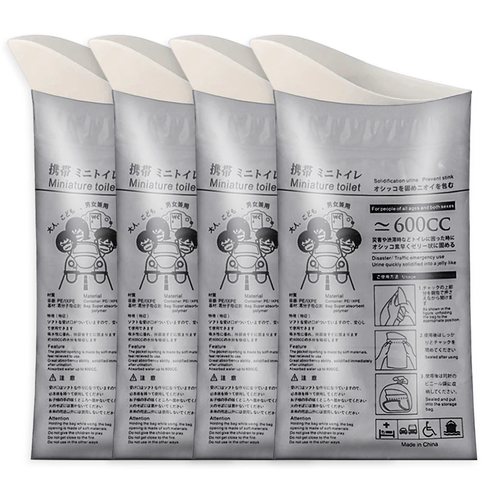 4-40PCS Outdoor Emergency Urine Bags 600ml Disposable Travel Mobile Toilet Portable Urinal Bag for Female Baby Male Vomiting Bag