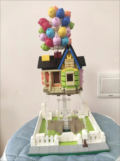 Creative Balloon Flying House Assembly Figure Movie of Up Construction Model Bricks Set Gift Toys For Kids Children