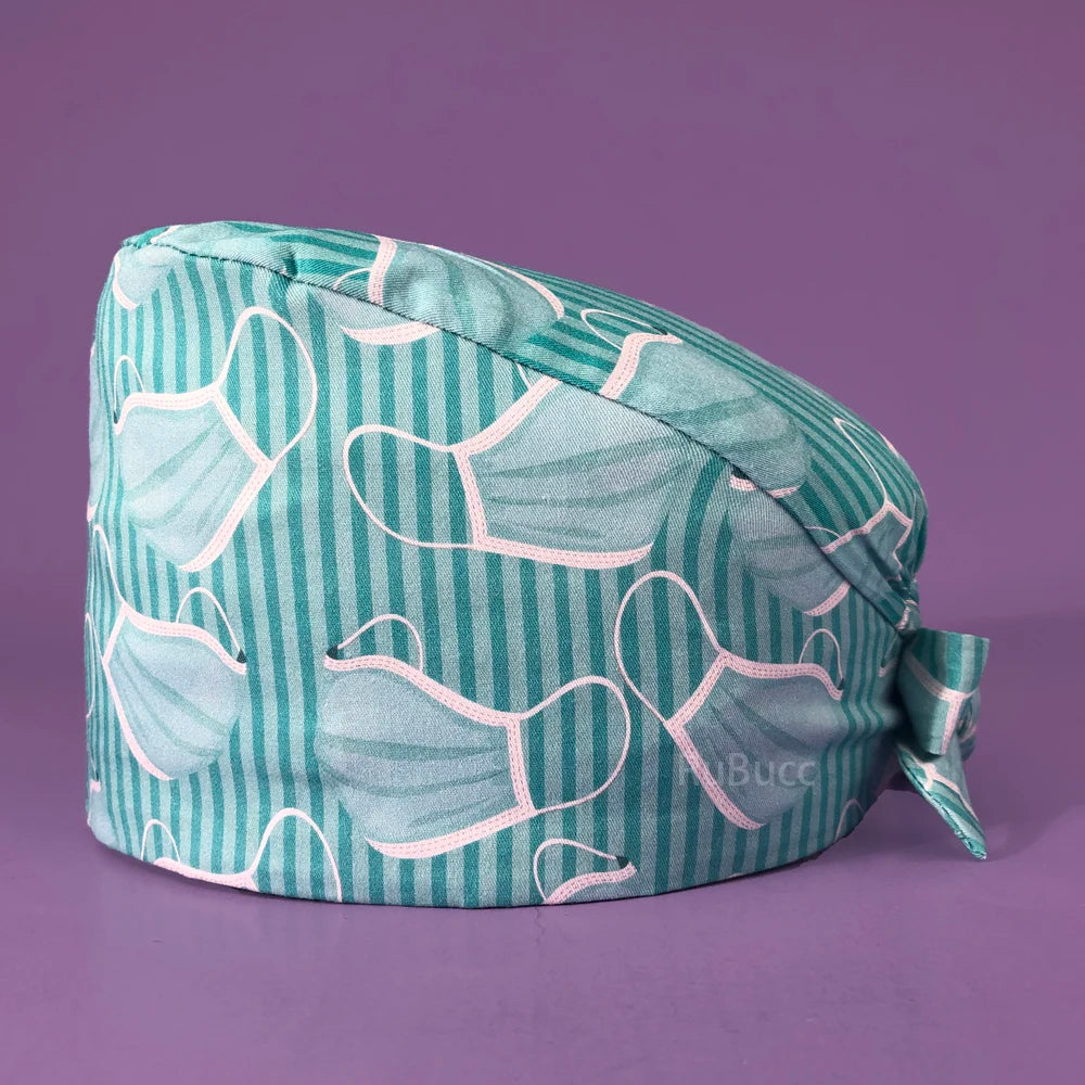 Doctor Nurse Pet Shop Surgical Head Caps Lab Unisex Dentist Scrub Cap Doctor Operating Room Pattern Printing Medical Soft Caps