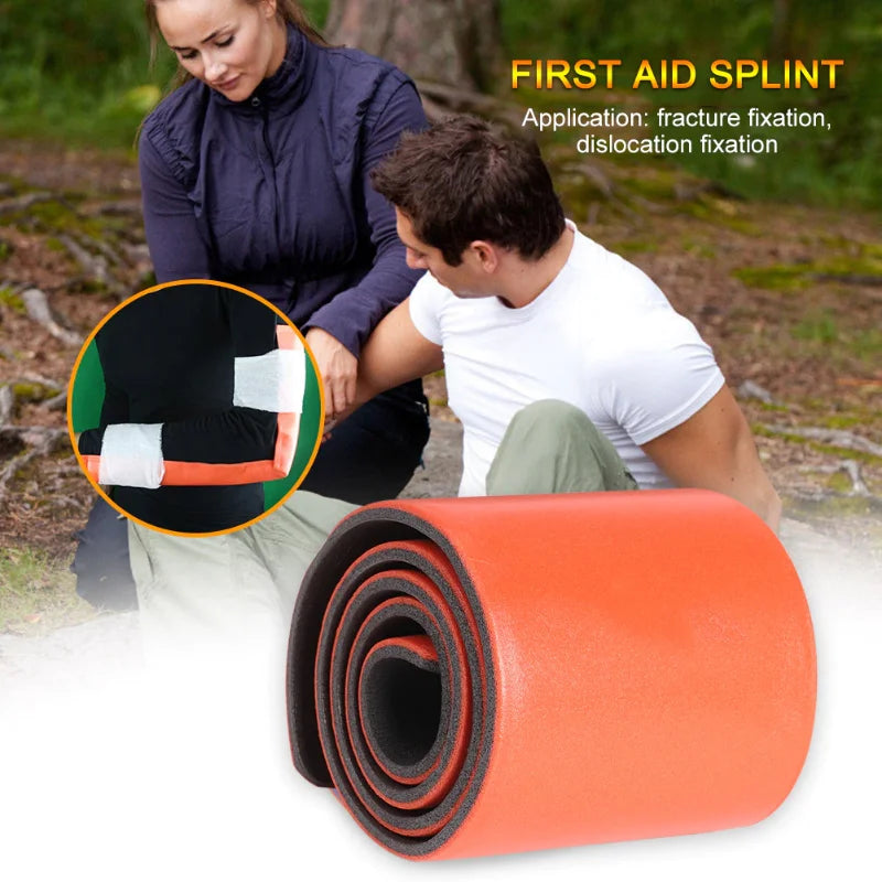 Washable Polymer First Aid Splint Roll Kit Waterproof Medical Emergency Fracture Fixed Bandage for Neck Leg Arm Braces Health