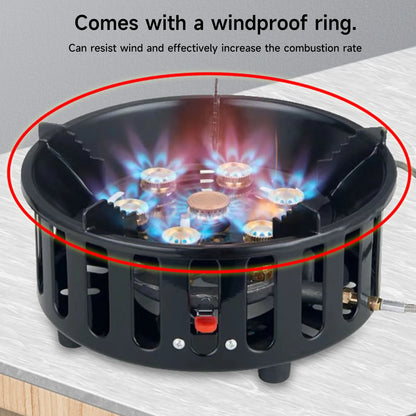 Portable Gas Burner and Electronic Ignition Gas Stove for Camping Trips with A Card Stove