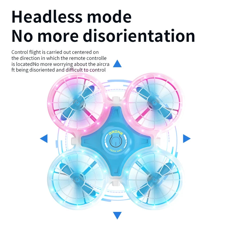 Mini Drone Ufo Quadcopter Dron Altitude Hold Remote Control Helicopters Aircraft Induction Obstacle Avoidance Toy Racing Drones