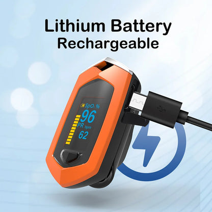 Yongrow Medical Rechargeable Digital Fingertip Pulse Oximeter Blood Oxygen Saturation Meter Finger SPO2 PR Monitor Oximetro