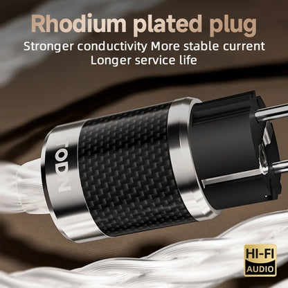 TODN hifi power cable Hi-end audio Cable  EU/US /AU Silver plated OCC conductor for power filters dac Amplifier audiophile