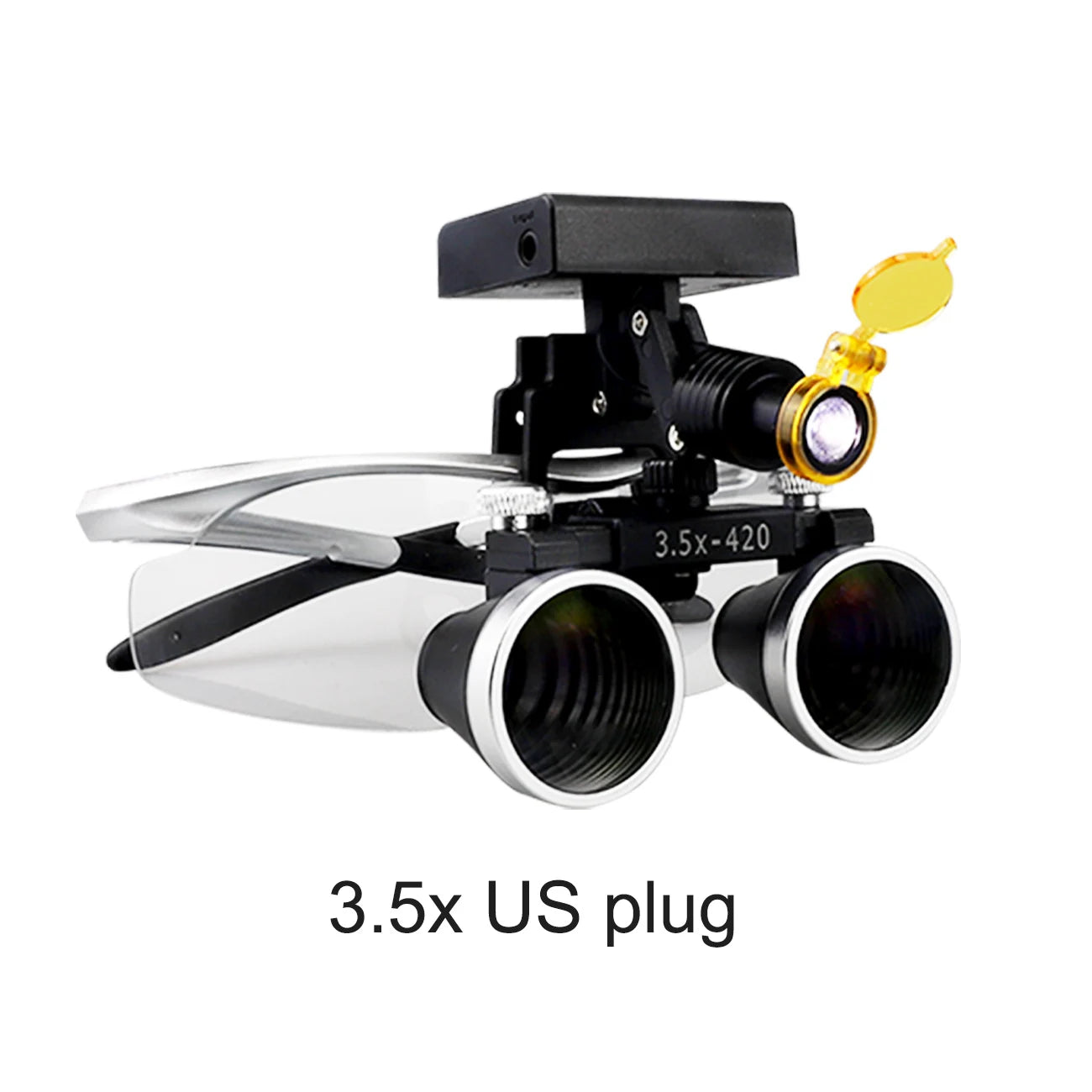 Dental Loupes Dental Magnifier Dental Lab Medical Loupes Magnification Binocular 2.5/3.5x Headlight Wireless  5W Headlamp