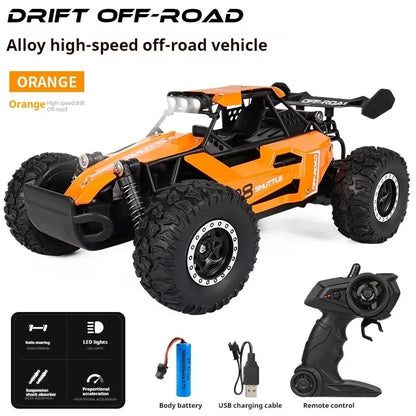 exquisite rc cars gift set:20+km/h high-speed 1:16 alloy remote control car,4WD bigfoot climbing off-road rc drift car,kids toys