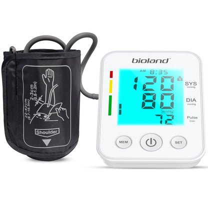 bioland 2008 Blood Pressure Monitor Tensiometer Upper Arm Automatic Digital BP Machine Heart Rate Monitor Backlight Blood Press
