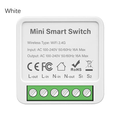 Tuya Smart Zigbee/WiFi Mini Switch 2-way Control Light Breaker With Energy Monitor SmartLife Remote Support Alexa Google