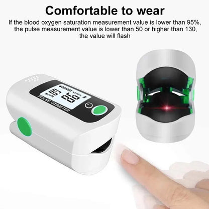 Portable Oximeter Mini Handheld Fingertip Digital Pulse Blood Oxygen Saturation Tester OLED Display Pulse Rate Medical Monitor