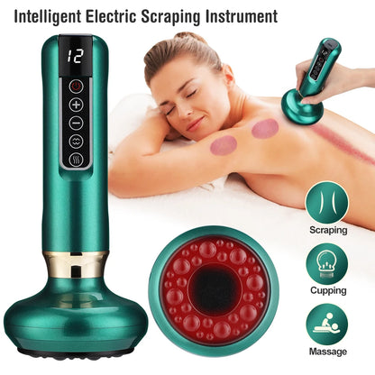 12 Gears Electric Vacuum Cupping Massage Body Cups Anti-Cellulite Therapy Massager for Body Electric Guasha Scraping Fat Burning