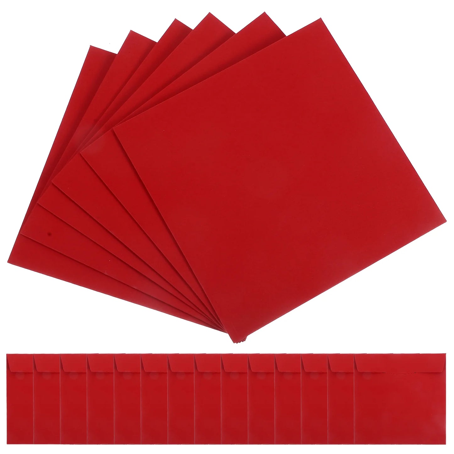 20 Pcs Envelope CD Bag DVD Kraft Paper Packaging Wedding Photography Advertising Information (red) Sheets Sleeves Envelopes