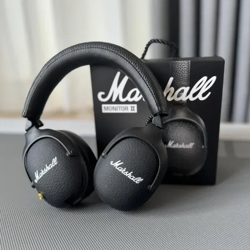 New Marshall MONITOR II Wireless Bluetooth Headphones Heavy Bass Foldable Earphones for Music Gaming with Microphone Headset