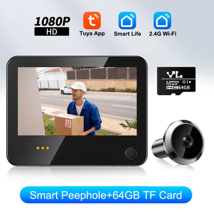 ELECTOP Tuya Smart Home Radar Doorbell With Camera Wifi Digital Door Peepholes PIR Night Vision Motion Detection Home Intercom