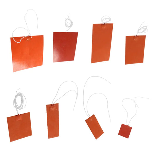 5V/12V/24V/220V 0.4W Silicone Heating Pad Rubber Heat Mat Waterproof Heated Bed Plate Flexible 3D Printer Pad Household Tool