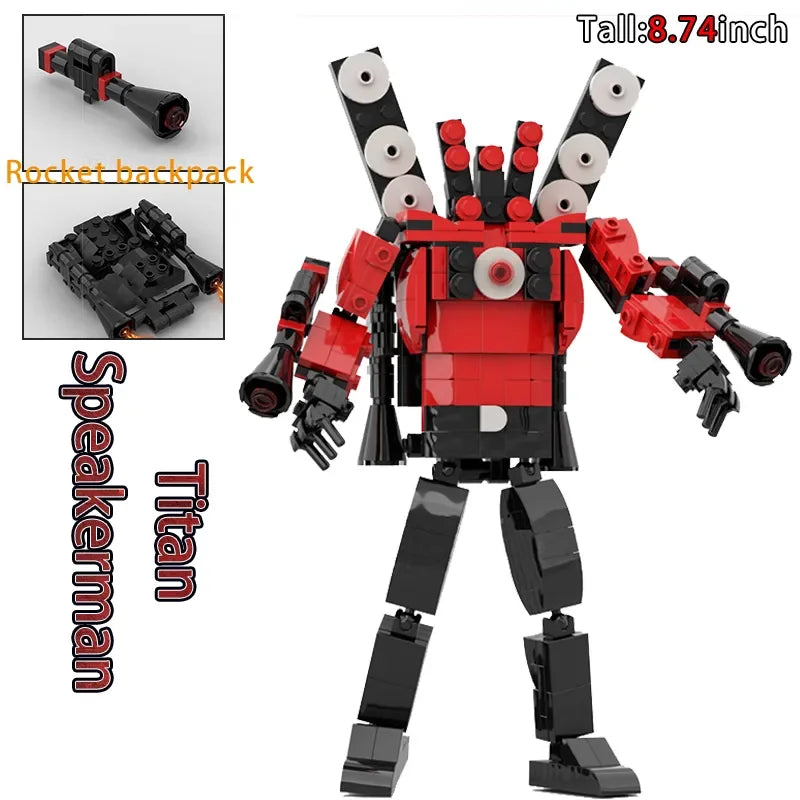 New Skibidi Toilet Weapon Titan TVMan Figure Building Block Toys For Boy Speakerman Bricks DIY Model Toy For Kid Adult Xmas Gift