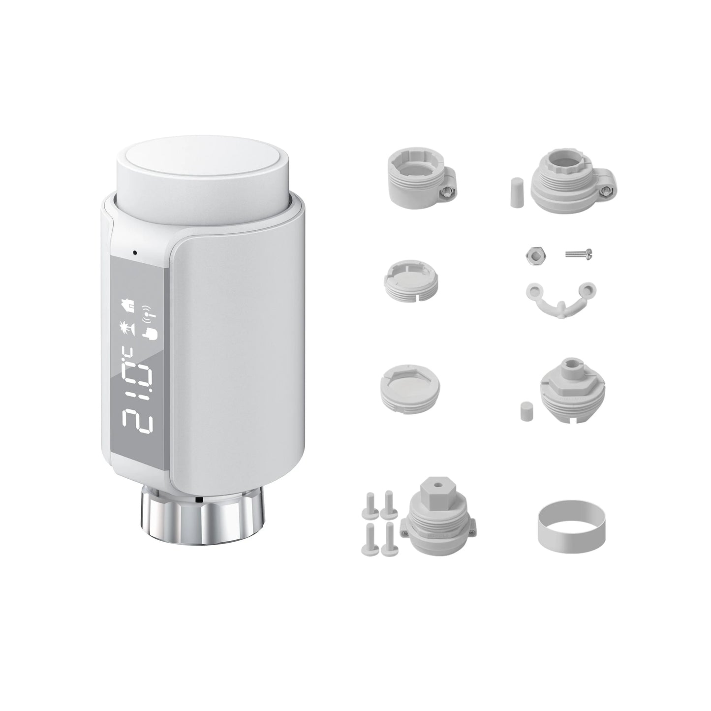 GIRIER TRV Tuya ZigBee Thermostatic Radiator Valve Smart Temperature Controller Programmable Thermostat Radiator Supports Alexa