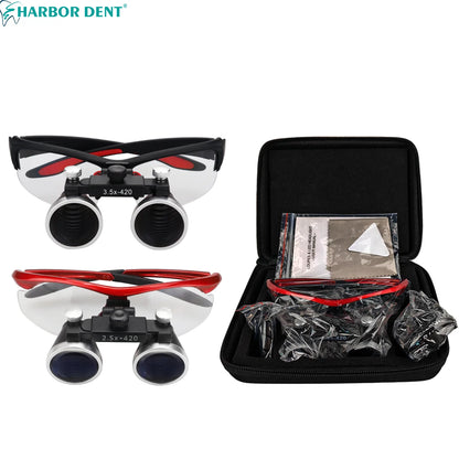 Dental Loupes 3.5x2.5x 320-420mm Goggles Lab Medical Binocular Magnifier Dental Surgery Surgical Optical lens magnifying Glass
