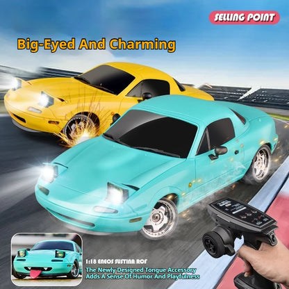 Hot 1:18 Adorable Mx-5 Miata Rx7 Rc Drift Car 2.4g Esp Gyro Flip-Up Light Full Scale Remote Control Toy Car Kid Adult Xmas Gift