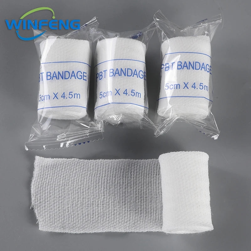5Pcs Emergency PBT Elastic Bandages Medical Gauze First Aid Kit for Home Care Wound Dressing Nursing Survival Supplies
